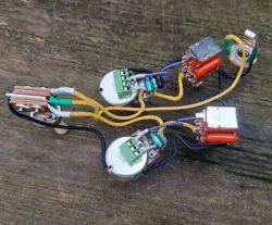 GIBSON/EPIPHONE SG  SOLDERLESS HARNESS COIL SPLIT ORANGE DROP .022 KELLINGSOUND