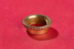 VINTAGE SPEC MEDIUM AGED COARSE KNURLED SWITCH NUT GOLD FOR GIBSON GUITARS