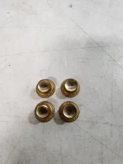 VINTAGE 1960S GIBSON GOLD REFLECTOR KNOB SET FOR LES PAUL CUSTOM ES335