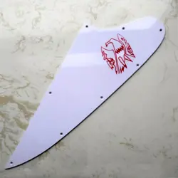 GUITAR PICKGUARD SCRATCH WHITE WITH LOGO FOR GIBSON FIREBIRD GUITAR PARTS