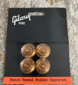 GIBSON PRHK-020 TOP HAT KNOBS - GOLD (PACK OF 4) NEW NOS