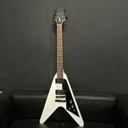 AUTHENTIC L GENUINE GIBSON FLYING V ELECTRIC GUITAR FV MICHAEL SCHENKER SATIN WH