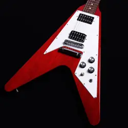 GIBSON FLYING V '67 REISSUE CHERRY - USED WITH HARD CASE, SEYMOUR DUNCAN PICKUP
