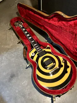 EPIPHONE ZAKK WYLDE LES PAUL CUSTOM BULLSEYE W GIBSON HARD CASE. MADE IN KOREA