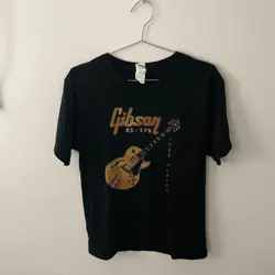 OLD CLOTHES BLACK/L GIBSON VINTAGE ES175 GUITAR T-SHIRT