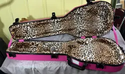 2023 GIBSON BILLIE JOE ARMSTRONG LES PAUL JUNIOR CASE - PINK/LEOPARD