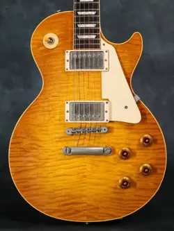 GIBSON CUSTOM SHOP 1958 LES PAUL FIGURED TOP REISSUE WITH BURSTBUCKERS