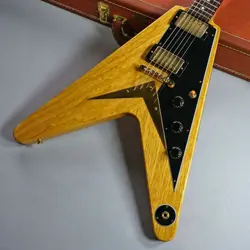 GIBSON 1958 KORINA FLYING V REISSUE BLACK PICKGUARD USED WEIGHT 3.20KG