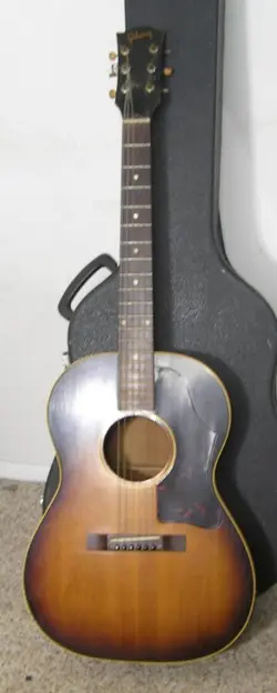 ORIGINAL C1958 GIBSON LG-1 SUNBURST ACOUSTIC GUITAR WITH CASE-S/N1275624 ESTATE