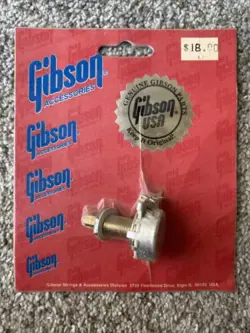 NOS VINTAGE GIBSON AT-500 500K AUDIO TAPER POT TONE KNOB USA NEW 90S