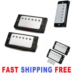 CHROME SEALED DOUBLE COIL HUMBUCKER PICKUP FOR GIBSON LES PAUL LP EPIPHONE