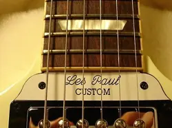 GIBSON SG GUITAR TENON COVER PLATE - LES PAUL CUSTOM - 2 PLY WHITE/BLACK