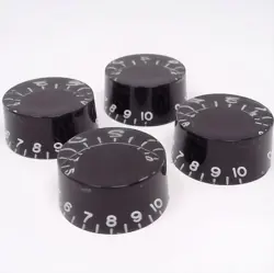 TRUE CUSTOM SHOP® BLACK EMBOSSED SPEED KNOBS FOR GIBSON USA LES PAUL SG 4PK