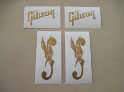 4 GIBSON DRAGON GUITAR HEADSTOCK DECAL VINYL STICKER LOGO