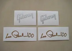 4 LES PAUL ANNIVERSARY GIBSON GUITAR HEADSTOCK DECAL VINYL STICKER