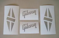 4 DIAMOND GIBSON GUITAR HEADSTOCK DECAL VINYL LOGO SVL STICKER
