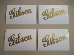 4 GOLD GIBSON SRLDV GUITAR HEADSTOCK DECAL VINYL LOGOS STICKER