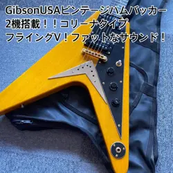 GIBSON USA VINTAGE FLYING V KORINA ELECTRIC GUITAR WITH HUMBUCKER, HARD CASE