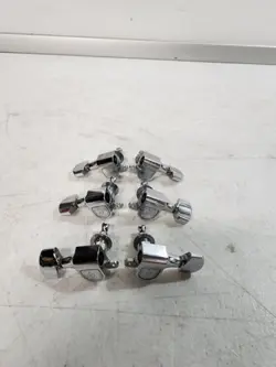 1970S- VINTAGE SCHALLER CHROME 3X3 TUNERS MADE IN W.GERMANY GIBSON LES PAUL