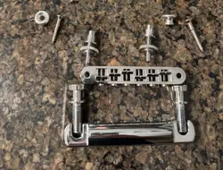 GIBSON USA TUNE-O-MATIC BRIDGE TAILPIECE, LES PAUL CHROME