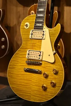 GIBSON CUSTOM SHOP 1959 LES PAUL STANDARD R-TOP VINTAGE GLOSS GREEN LEMON FADE #