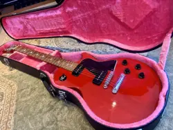 ELECTRIC GUITAR GIBSON LES PAUL MODEL SPECIAL 2000 RED SMALL DISH INLAY W/ CASE