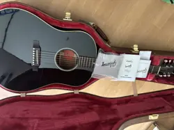 GIBSON 2024 J-45 ORIGINAL EBONY ACOUSTIC GUITAR , STRAP PIN INSTALLED