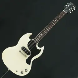 GIBSON CUSTOM SHOP 1963 SG JUNIOR REISSUE LIGHTNING BAR VOS WHITE USA 2020