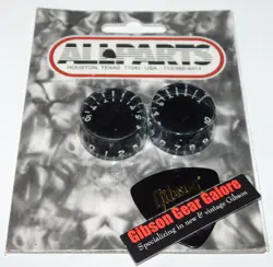 ALL PARTS LES PAUL KNOBS SET BLACK SPEED GUITAR PARTS PROJECT CUSTOM GIBSON PICK