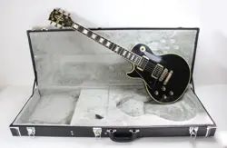 1976 VINTAGE GIBSON LES PAUL CUSTOM BLACK BEAUTY LEFT-HANDED LEFTY EBONY 1970S