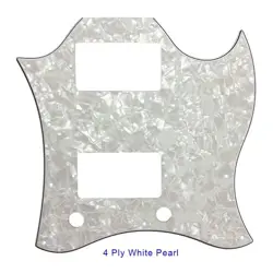 PARTS FOR US GIBSON SG PAF HUMBUCKER GUITAR PICKGUARDS, 4PLY WHITE PEARL