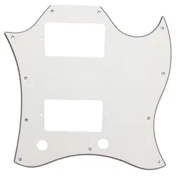 PARTS FOR US GIBSON SG PAF HUMBUCKER GUITAR PICKGUARDS, 3PLY WHITE