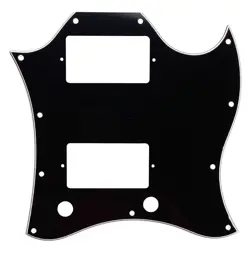 GUITAR PARTS FOR US GIBSON SG PAF HUMBUCKER GUITAR PICKGUARDS, 4PLY BLACK