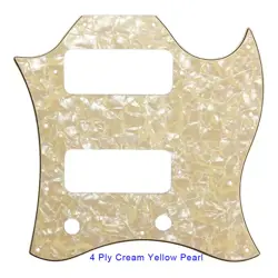 FOR US GIBSON STANDARD SG GUITARPICKGUARD WITH P90 PICKUP, 4PLY CREAM PEARL