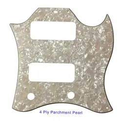 FOR US GIBSON STANDARD SG GUITARPICKGUARD WITH P90 PICKUP, 4PLY PARCHMENT PEARL
