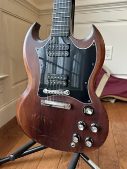 2002 GIBSON SG SPECIAL CRESCENT MOONS - FADED WORN BROWN