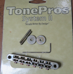 AGED TONEPROS AVR2-N BRIDGE VINTAGE POSTS THUMBWHEELS NICKEL FIT GIBSON LES PAUL