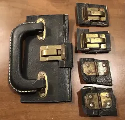 VTG CASE HANDLE LATCH HINGE CHIPBOARD GIBSON LP KAY HARMONY GUITAR RELIC