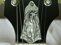 DRAGON TRUSS ROD COVER FITS GIBSON SG LES PAUL GUITAR CUSTOM HAND MADE METAL!