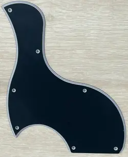 CUSTOM FOR FIT GIBSON LES PAUL SG JUNIOR STYLE GUITAR PICKGUARD,5 PLY BLACK