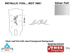 GIBSON LES PAUL MODEL GUITAR DECAL FOIL WATERSLIDE HEADSTOCK RESTORATION 11S