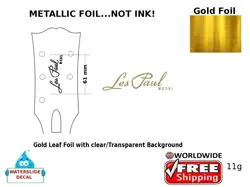 GIBSON LES PAUL MODEL GUITAR DECAL FOIL WATERSLIDE HEADSTOCK RESTORATION 11G