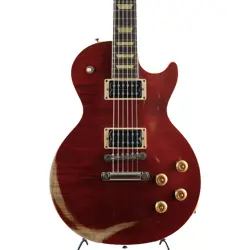 [GIBSON] LES PAUL CLASSIC PLUS TRANS RED 2000 ELECTRIC GUITAR WITH HARD CASE
