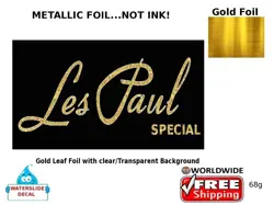 GIBSON LES PAUL SPECIAL GUITAR DECAL FOIL WATERSLIDE HEADSTOCK RESTORATION 68G