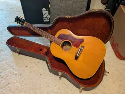 1965 GIBSON J-50 ADJ ACOUSTIC GUITAR NATURAL VINTAGE EXCELLENT PLAYER W/HSC