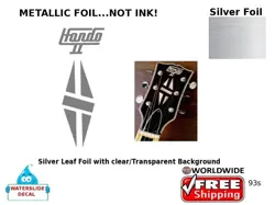 GIBSON HONDO GUITAR DECAL LOGO FOIL HEADSTOCK WATERSLIDE RESTORATION 93S