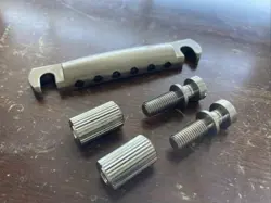 AGED LIGHTWEIGHT ALUMINUM STOPBAR TAILPIECE & STUDS FOR GIBSON LES PAUL ES SG 