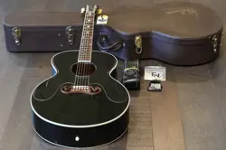 1996 GIBSON LIMITED EDITION CUSTOM EVERLY BROTHERS J-180 JUMBO BLACK EBONY +OHSC