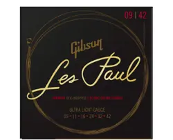 GIBSON LES PAUL PREMIUM ELECTRIC GUITAR STRINGS ULTRA LITE SEG-LES9