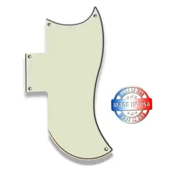 3 PLY PARCHMENT/BLACK WIDE BEVEL PICKGUARD FOR GIBSON SG STANDARD '61 REISSUE